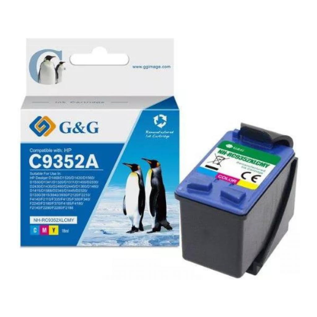 Касета с мастило HP Deskjet 3910 / 3915 / 3918 / 3920 / 3930 / 3938 / 3940 / Color - C9352AEна ниска цена с бърза доставка - BestPC.BG