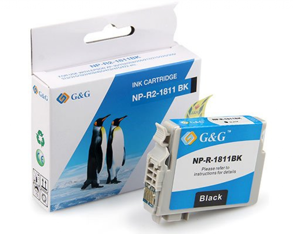 Касета с мастило Epson Expression Home XP-30 / 102 / 202 / 205 / Black P№NP-R-1811BK - G&Gна ниска цена с бърза доставка - BestPC.BG