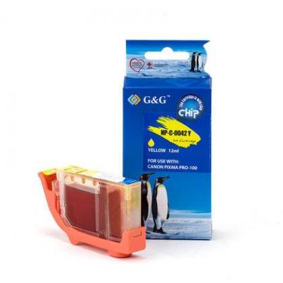 Касета с мастило CANON PIXMA PRO-100 Yellow ink tank With Chip P№NC-C-0042Y / C - G&Gна ниска цена с бърза доставка - BestPC.BG