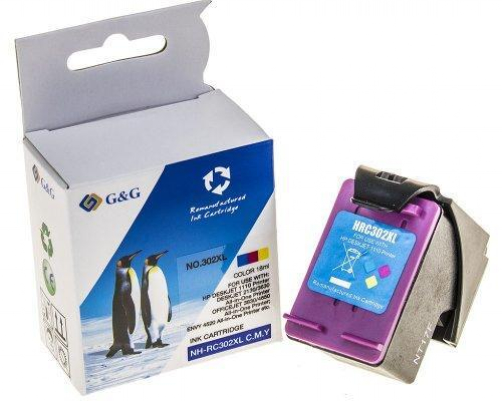 Касета с мастило HEWLETT PACKARD HP 2130 All-in-/3830 /Color (302XL) P№NH-RC302XLCMYна ниска цена с бърза доставка - BestPC.BG