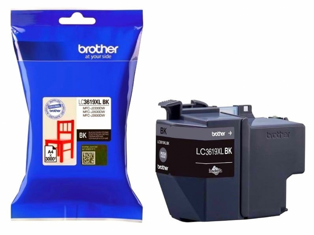 Касета с мастило BROTHER MFC-J2330DW / J3530DW / J3930DW - Black P№LC3619XLBKна ниска цена с бърза доставка - BestPC.BG