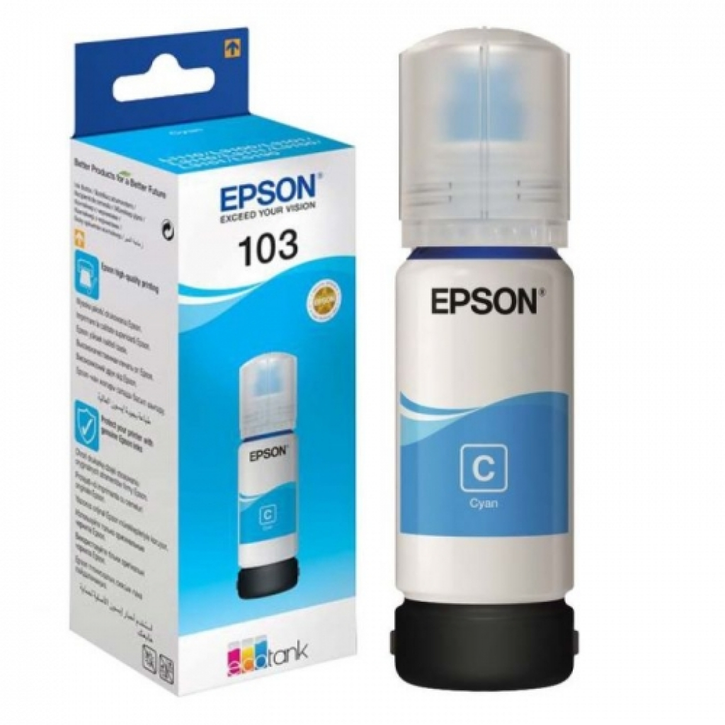 Касета с мастило EPSON L1110 / L3100 / L3101/ EcoTank - Cyan 65ml P№C13T00S24Aна ниска цена с бърза доставка - BestPC.BG