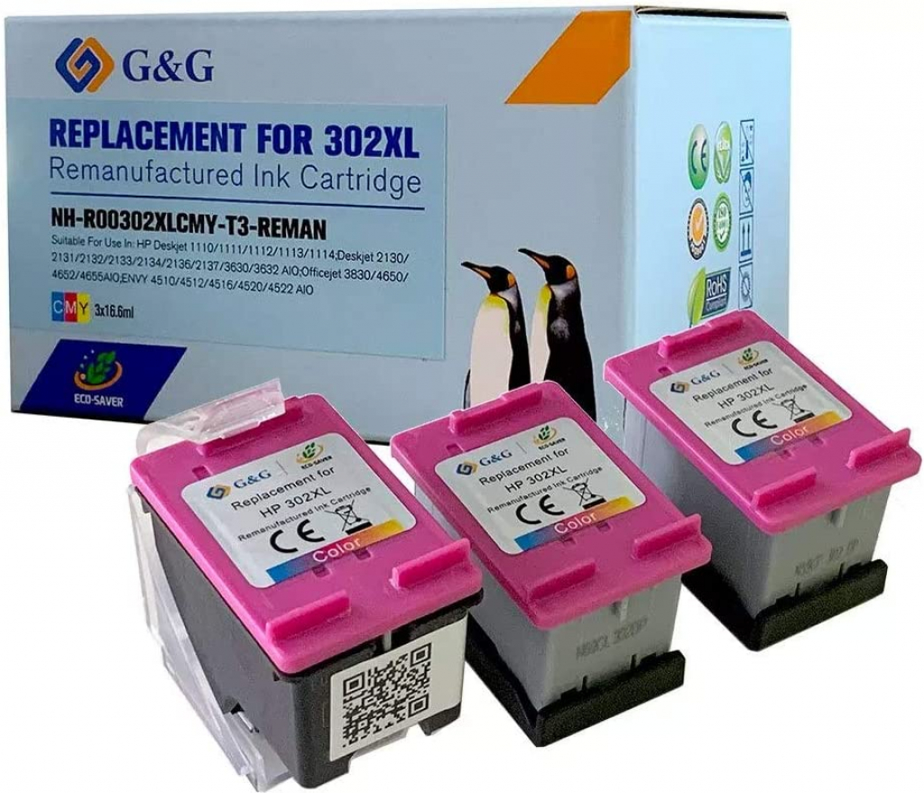 Касета с мастило HEWLETT PACKARD HP DeskJet 2130 All-in-/ Color Triple pack NH-R00302XLCMY-T3на ниска цена с бърза доставка - BestPC.BG