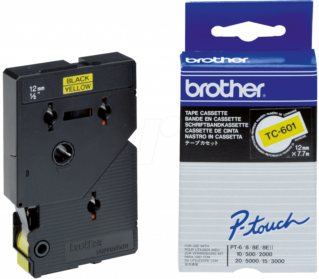 Касета за етикетен принтер Лента за етикетен принтер BROTHER TC - 12 мм.на ниска цена с бърза доставка - BestPC.BG