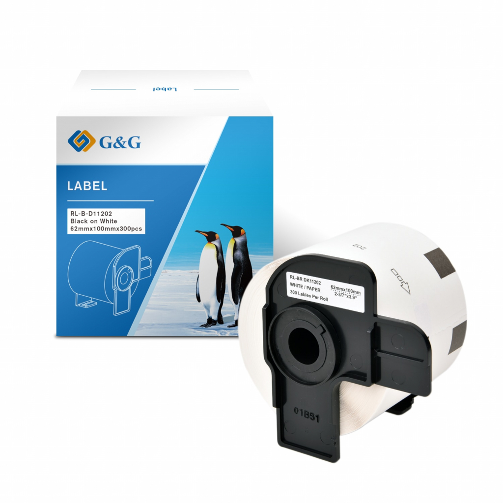 Касета за етикетен принтер BROTHER ТИП QL - 62mm x 100mm x 300 - DK11202 P№RL-BR-DK11202 - G&Gна ниска цена с бърза доставка - BestPC.BG