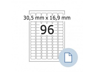 Продукт УНИВЕРСАЛНИ ЕТИКЕТИ - 30.5 mm x 16.9 mm - 96 бр. на лист P№BR8832 - GENTLEна ниска цена с бърза доставка - BestPC.BG
