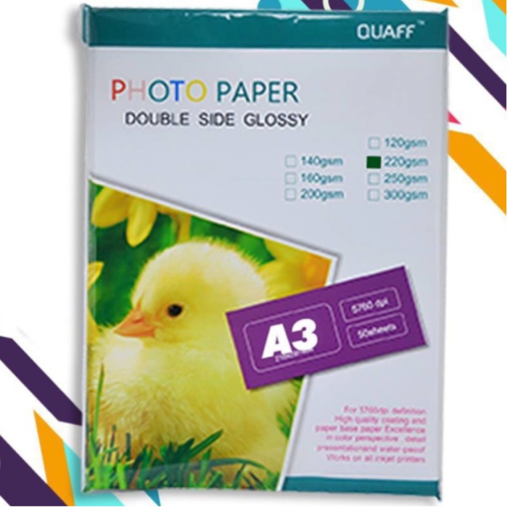 Хартия за принтер TRUE JET - DOUBLE SIDED GLOSSY PHOTO PAPER -220gr/A3на ниска цена с бърза доставка - BestPC.BG