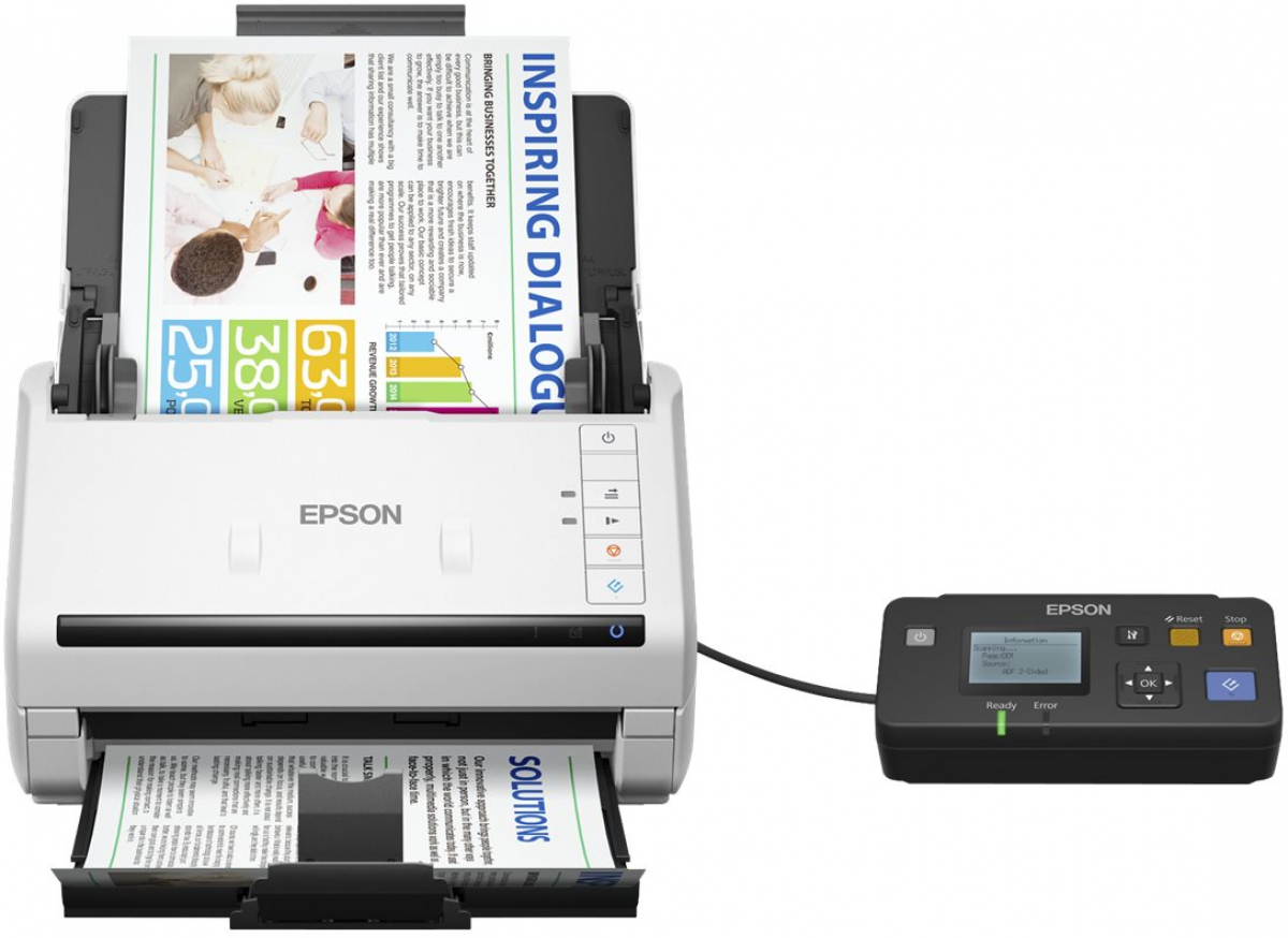 Скенер Мобилен скенер Epson DS-530II size A4 sheetfed typeна ниска цена с бърза доставка