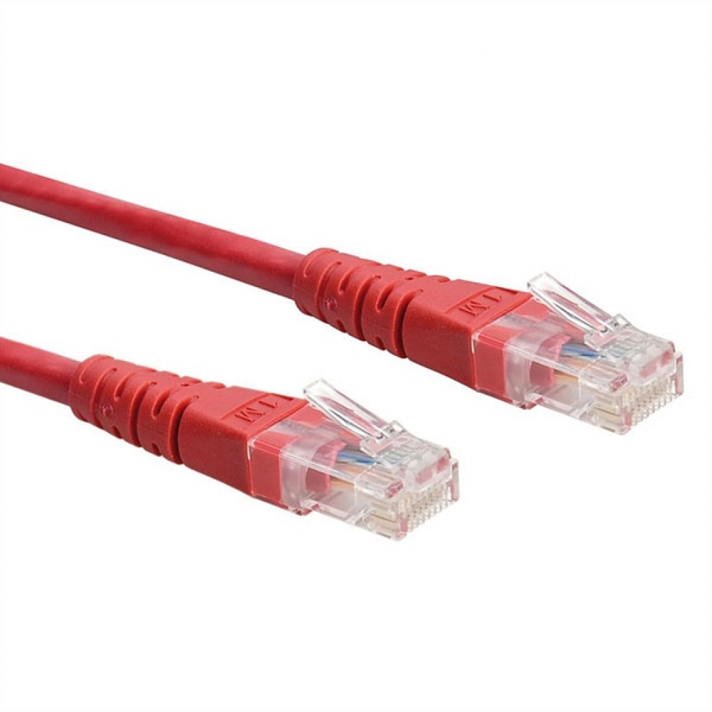 Медна пач корда Roline 21.15.1581 UTP Patch кабел, Cat.6, червен цвят, 10.0мна ниска цена с бърза доставка