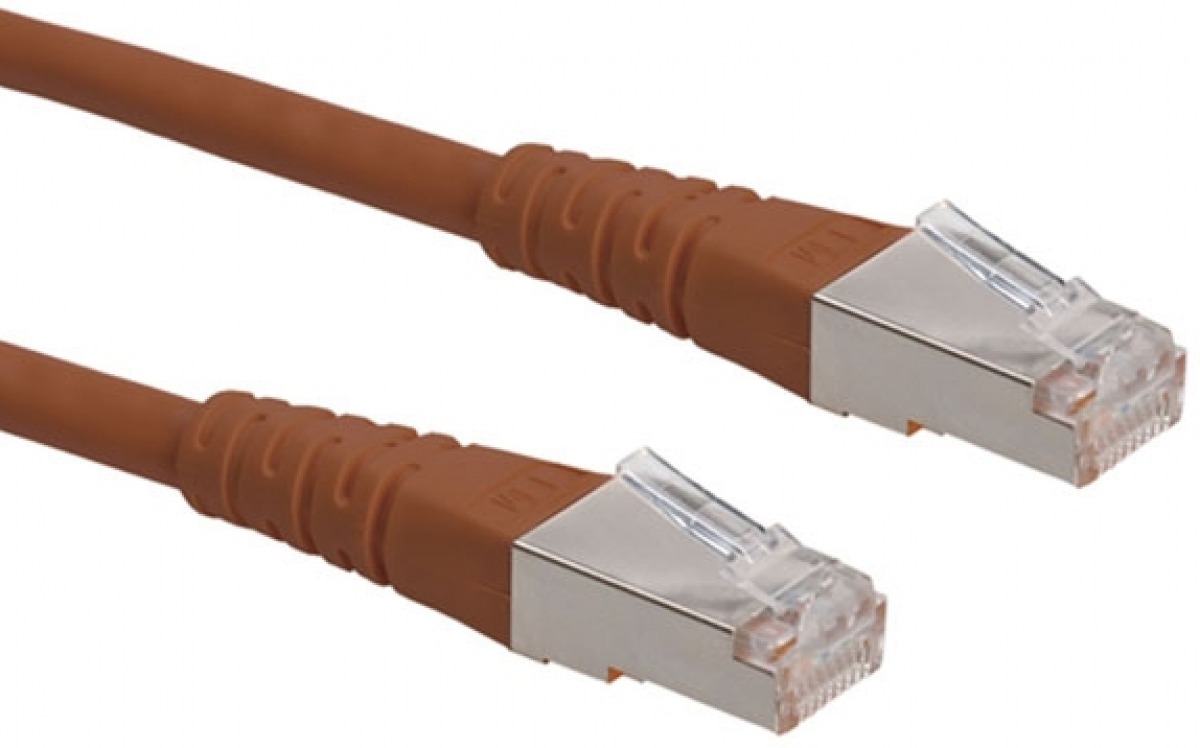 Медна пач корда Patch cable S-FTP Cat.6 10m, Brown 21.15.1388на ниска цена с бърза доставка