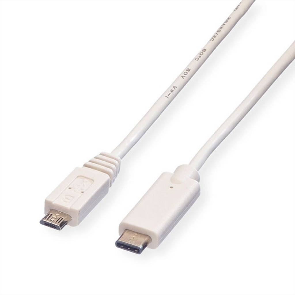 Кабел/адаптер Cable USB2.0 C-Micro B, M-M, 2m, White, 11.99.9021на ниска цена с бърза доставка