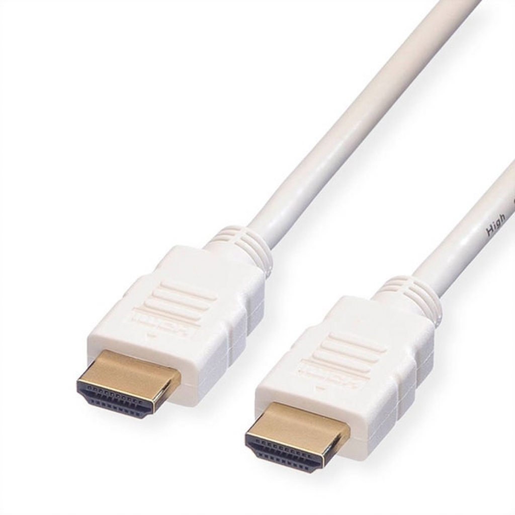 Roline 11.04.5706, HDMI High Speed кабел + Ethernet, M-M, бял, 7.5 мна ниска цена с бърза доставка