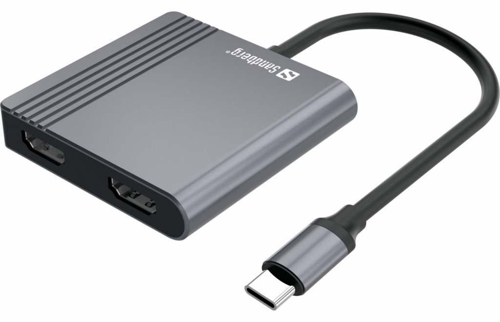 Докинг станция SANDBERG SNB-136-44 :: Докинг станция USB-C Dock 2xHDMI+USB+PD на ниска цена с бърза доставка