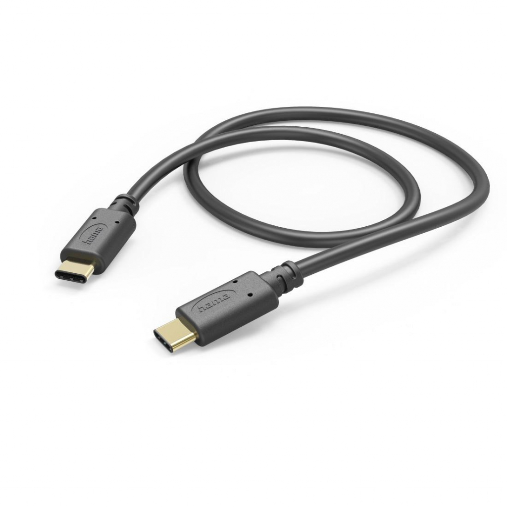 Кабел USB-C мъжко - USB-C мъжко, 1.0 м, 480 MBit-s, Черенна ниска цена с бърза доставка