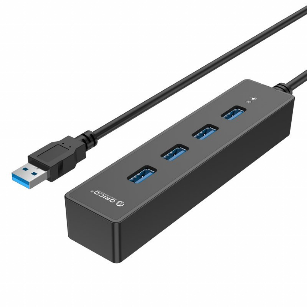 USB Хъб Orico хъб USB3.0 HUB 4 port black - W8PH4-U3-BKна ниска цена с бърза доставка