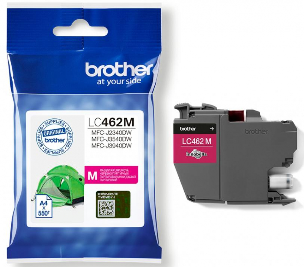 Касета с мастило BROTHER LC462M Magenta Ink Cartridgeна ниска цена с бърза доставка - BestPC.BG