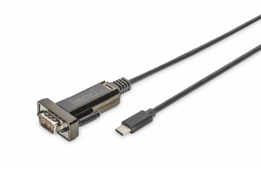 Кабел/адаптер DIGITUS DA-70166 :: USB Type-C към RS232 конвертор, 1мна ниска цена с бърза доставка
