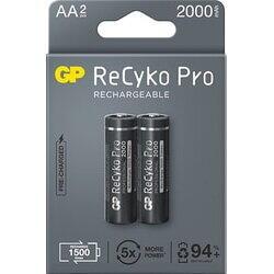 Батерия GP R6 AA 2100mAh RECYKO + PRO 210AAHCB-EB2 NiMH -до 1500 цикъла- 2 бр.на ниска цена с бърза доставка - BestPC.BG