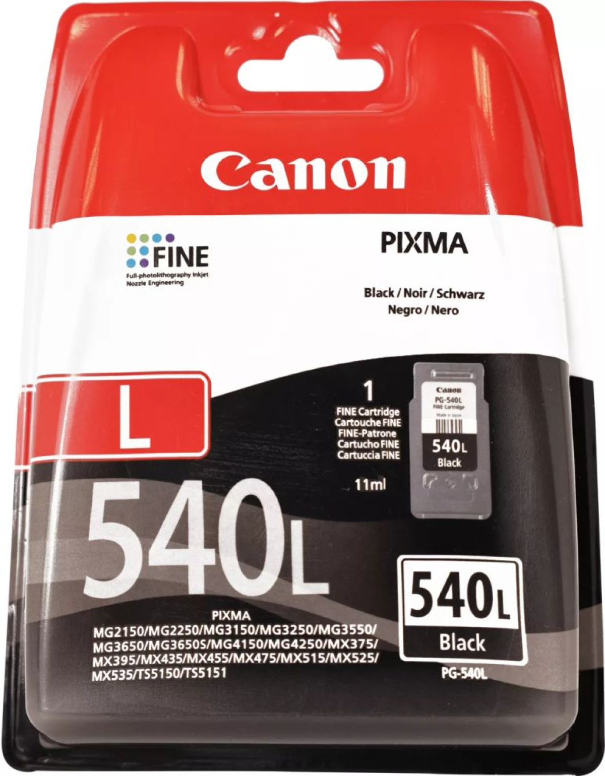 Касета с мастило Canon PG-540L, за Canon PIXMA MG2150/MG2250, 300 копия, черенна ниска цена с бърза доставка - BestPC.BG