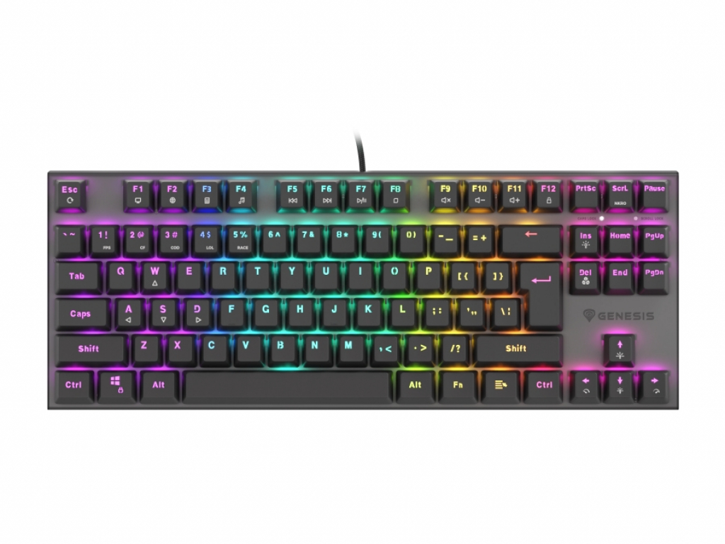 Клавиатура Genesis Mechanical Gaming Keyboard Thor 303 TKL RGB Backlight Red Switch USна ниска цена с бърза доставка