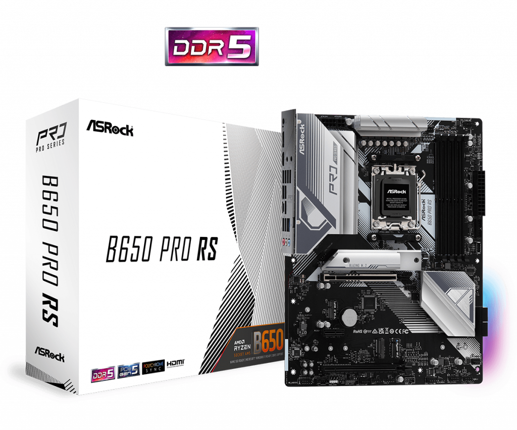 Дънна платка ASROCK B650 Pro RS, Socket AM5, ATXна ниска цена с бърза доставка - BestPC.BG
