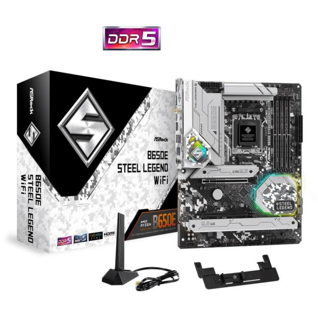Дънна платка ASROCK B650E Steel Legend WiFi, Socket AM5на ниска цена с бърза доставка - BestPC.BG