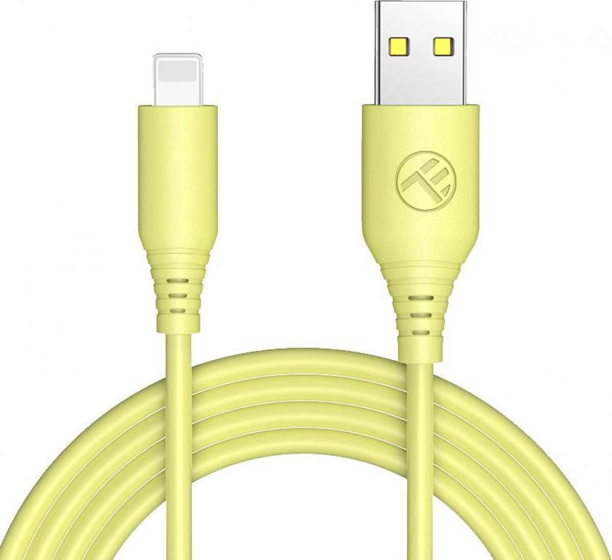 Tellur кабел за данни, USB-А - Lightning, 1 м, жълтна ниска цена с бърза доставка