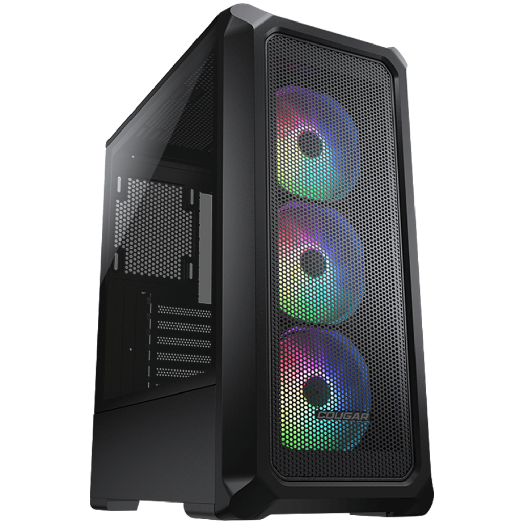 Кутия COUGAR Archon 2 Mesh RGB (Black), Mid Tower, 3x 120 ARGB Fans, RGB Buttonна ниска цена с бърза доставка - BestPC.BG