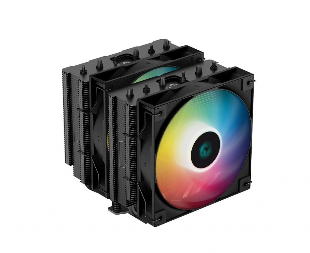 Охладител за процесор DeepCool CPU Cooler AG620 BK - Addressable RGB, Dual-Tower - LGA1700-AM5на ниска цена с бърза доставка - BestPC.BG