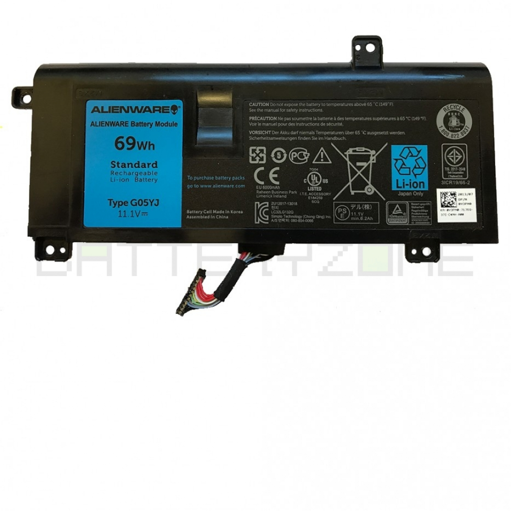 G05YJ батерия за лаптоп Dell, 6 клетки, 10.8V, 4400mAhна ниска цена с бърза доставка - BestPC.BG