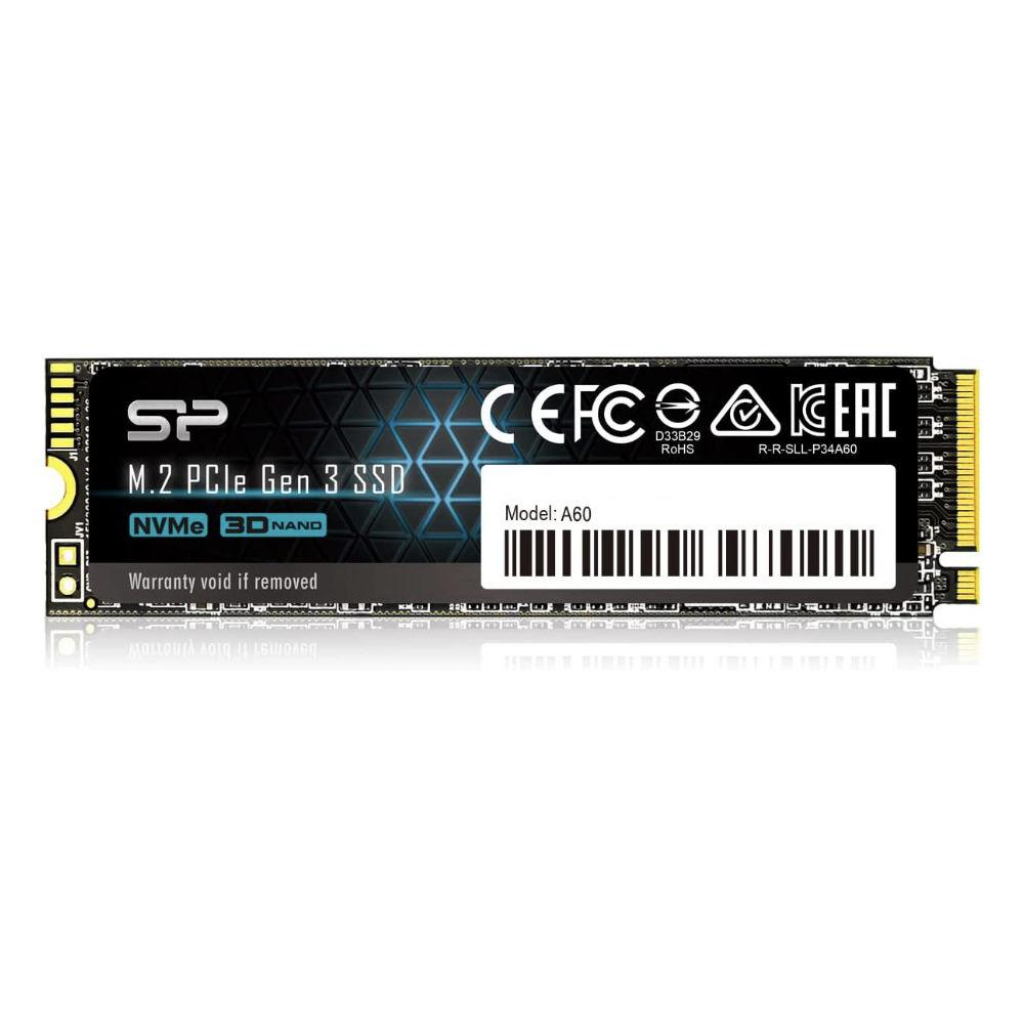 SSD SSD Silicon Power A60 M.2-2280 PCIe Gen 3x4 NVMe 256GBна ниска цена с бърза доставка - BestPC.BG