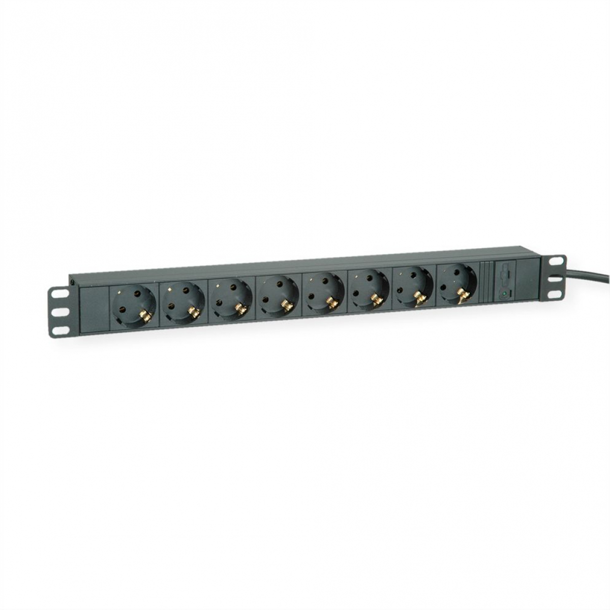 Контакт за шкаф ROLINE 19.07.1623 :: PDU за 19" шкаф, 8 x IEC320 - C14 M, 10A fused, черен 2.0 м.на ниска цена с бърза доставка - BestPC.BG