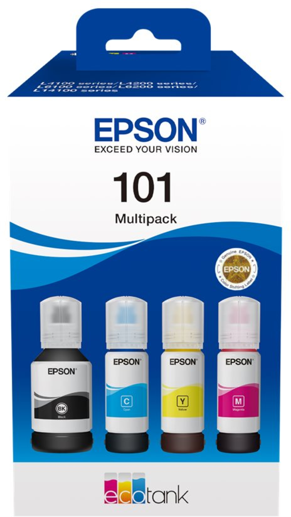 Касета с мастило Epson 101 Multipack, за Epson L4260/L4266/ EcoTank L14150, четири цвятана ниска цена с бърза доставка - BestPC.BG