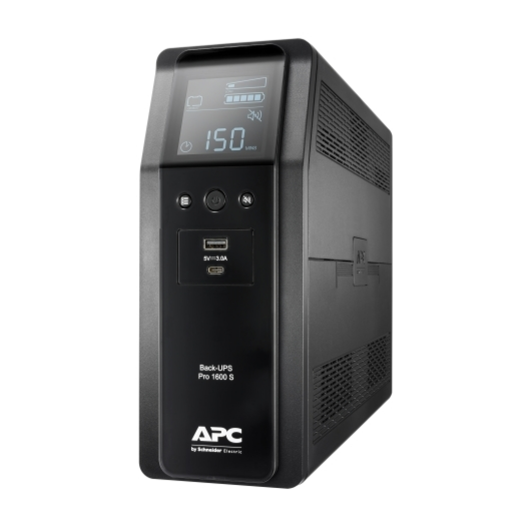 Непрекъсваемо захранване (UPS) APC Back UPS Pro BR 1600VA, 230V, Sinewave, 8 Outlets, AVR, LCD interfaceна ниска цена с бърза доставка - BestPC.BG