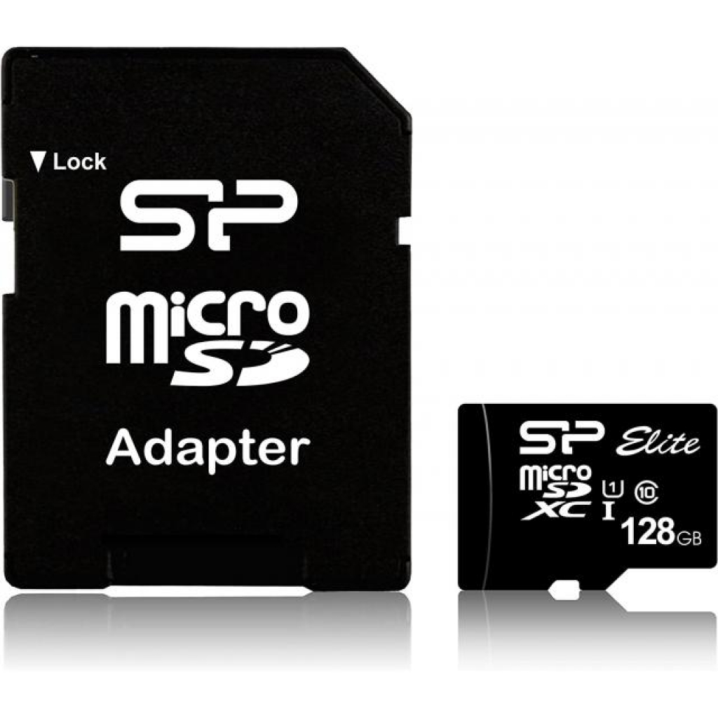 Silicon Power Elite, 128GB, Micro SDHC-SDXC, UHS-I, SD адаптерна ниска цена с бърза доставка - BestPC.BG