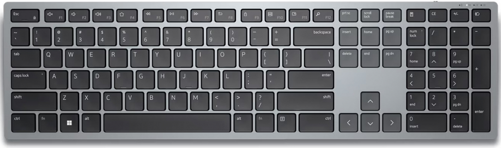 Клавиатура Dell KB700 Multi-Device Wireless Keyboard - US International (QWERTY)на ниска цена с бърза доставка - BestPC.BG