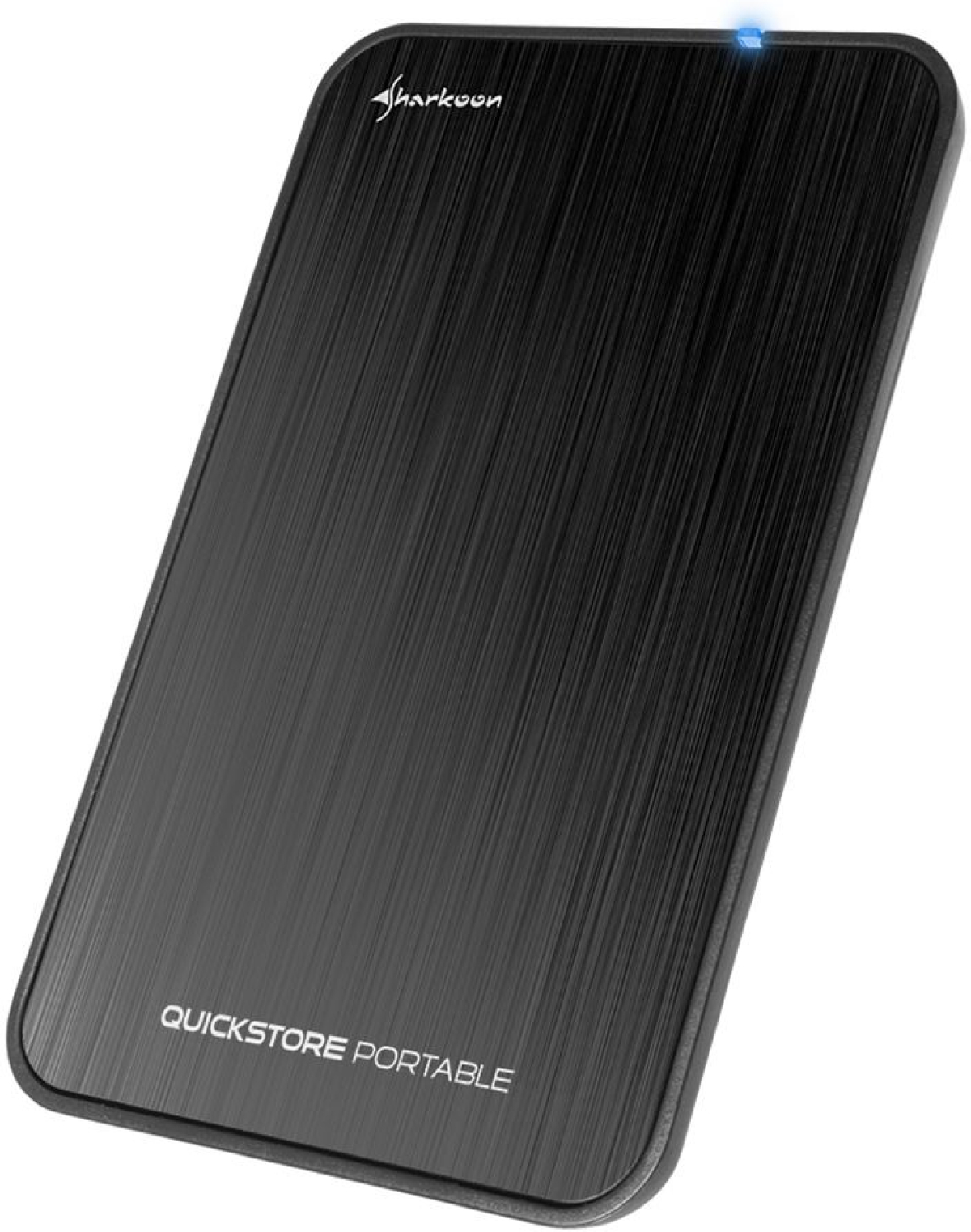 Кутия/Чекмедже за HDD Sharkoon QuickStore Portable, 2.5", Алуминиев, ASM1351, 10 Gbit/s, 70 см кабел, Черенна ниска цена с бърза доставка - BestPC.BG