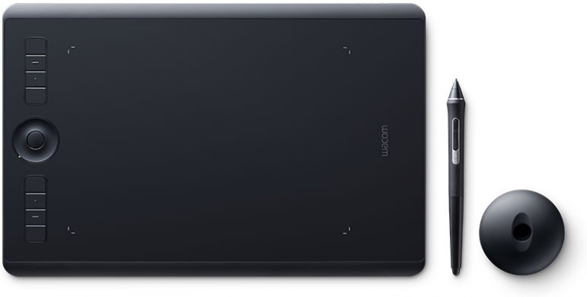 Графичен таблет Wacom Intuos Pro Medium, 5080 lpi, 4 посочен пад, Черенна ниска цена с бърза доставка - BestPC.BG