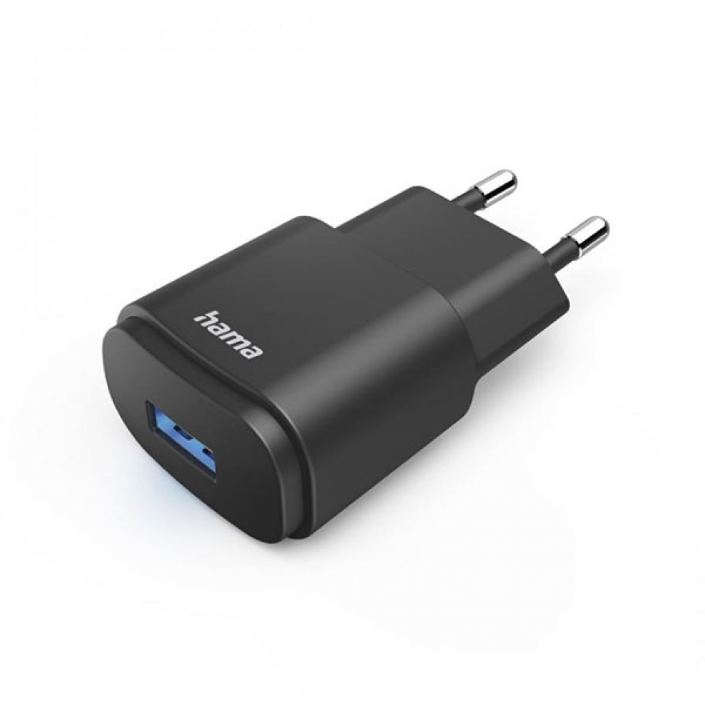 Принадлежност за смартфон Мрежово зарядно Hama, USB-A, 6 W, Черенна ниска цена с бърза доставка - BestPC.BG