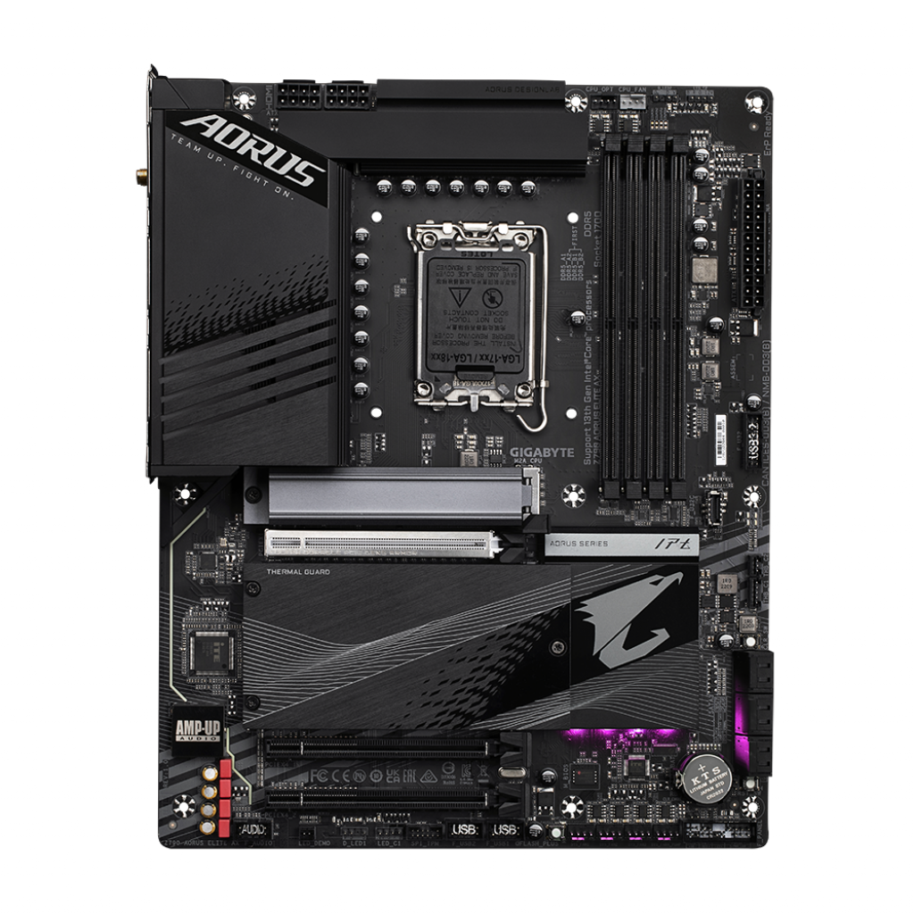 Дънна платка Gigabyte E Z790 Aorus Elite AX LGA 1700, PCIe 5.0, ATX, Wi-Fi 6E, RGB Fusion, DDR5на ниска цена с бърза доставка - BestPC.BG