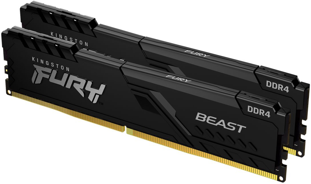 Памет KINGSTON, 16GB, 3600MHz, DDR4, CL17, DIMM Kit of 2 FURY Beast , Черенна ниска цена с бърза доставка - BestPC.BG