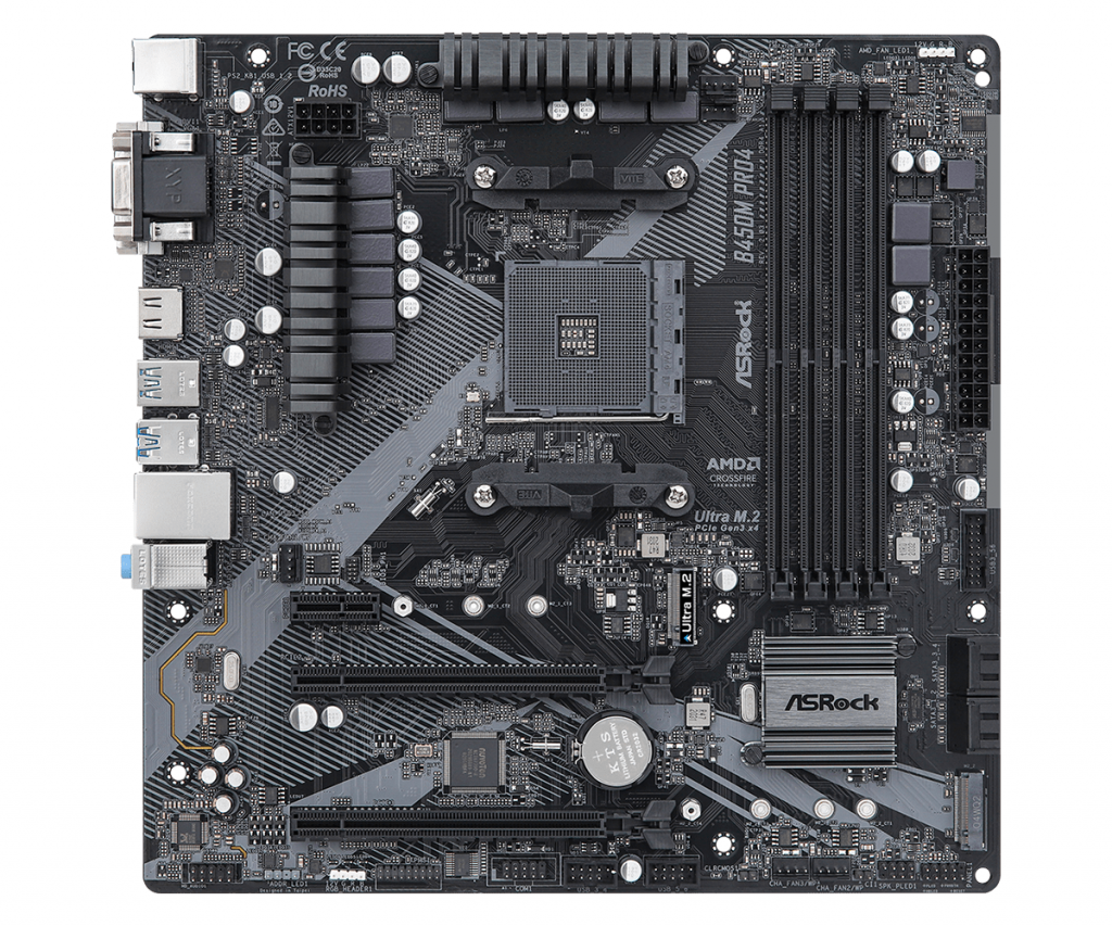Дънна платка ASROCK B450M Pro4 R2.0на ниска цена с бърза доставка - BestPC.BG