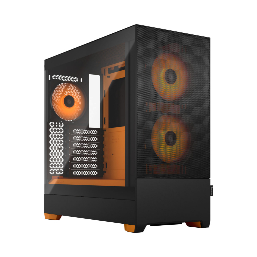 Кутия Fractal Design Pop Air RGB, оранжев/черенна ниска цена с бърза доставка - BestPC.BG