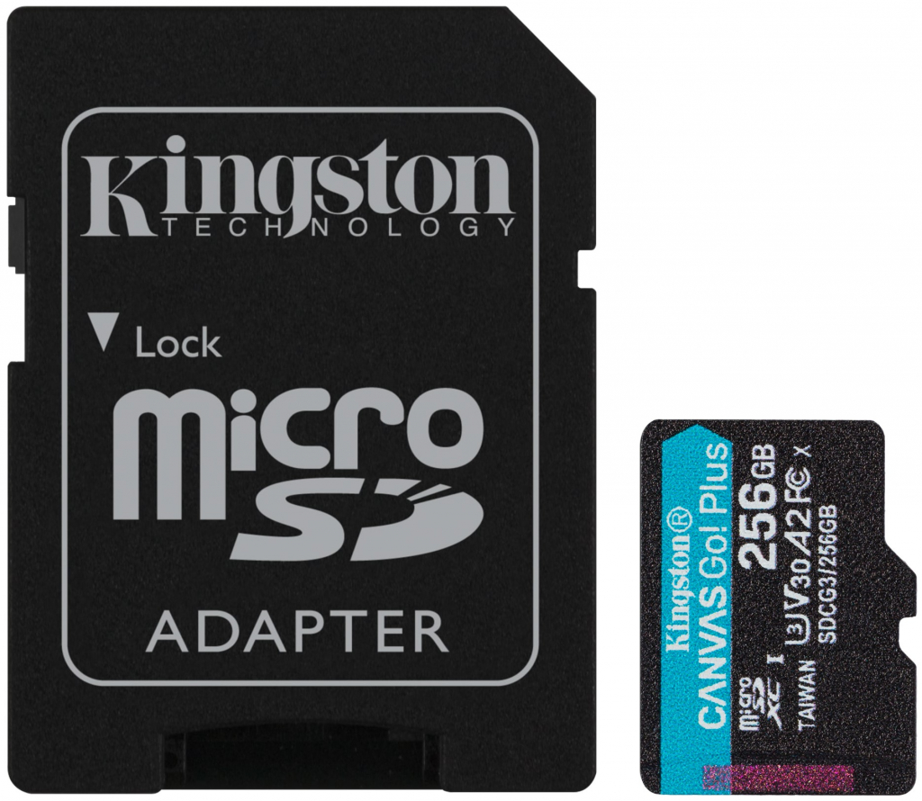 Kingston Canvas Go+, 256GB microSDXC, с включен SD адаптер в комплектана ниска цена с бърза доставка - BestPC.BG