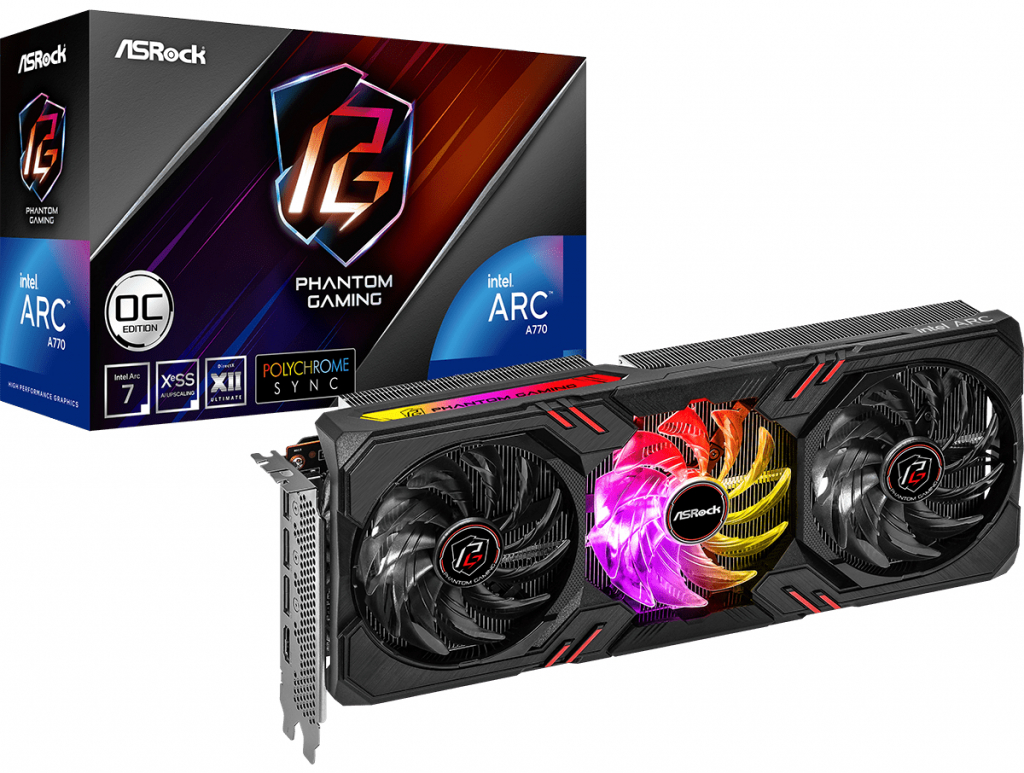 Видеокарта Intel Arc A770 Phantom Gaming D OC Edition 8GB GDDR6на ниска цена с бърза доставка - BestPC.BG