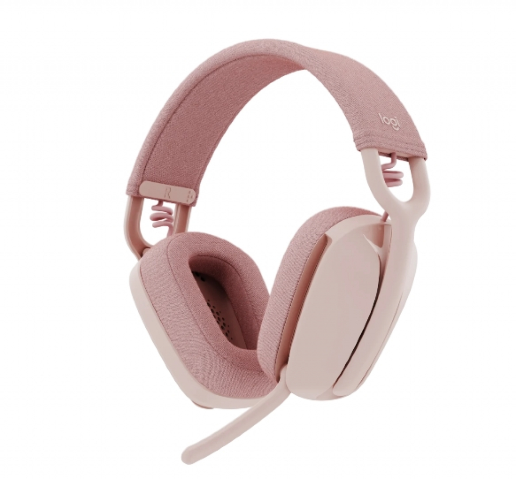 Слушалки Logitech Zone Vibe 100 wireless headphones-ROSE M-N:A00167-BT-N-A-EMEA, розовина ниска цена с бърза доставка - BestPC.BG