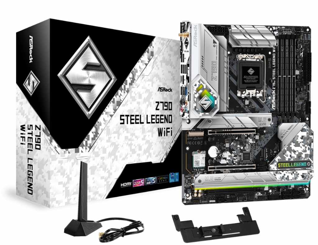 Дънна платка ASROCK Z790 Steel Legend Wi-Fi 6E, LGA 1700, DDR5, PCIe 5.0на ниска цена с бърза доставка - BestPC.BG