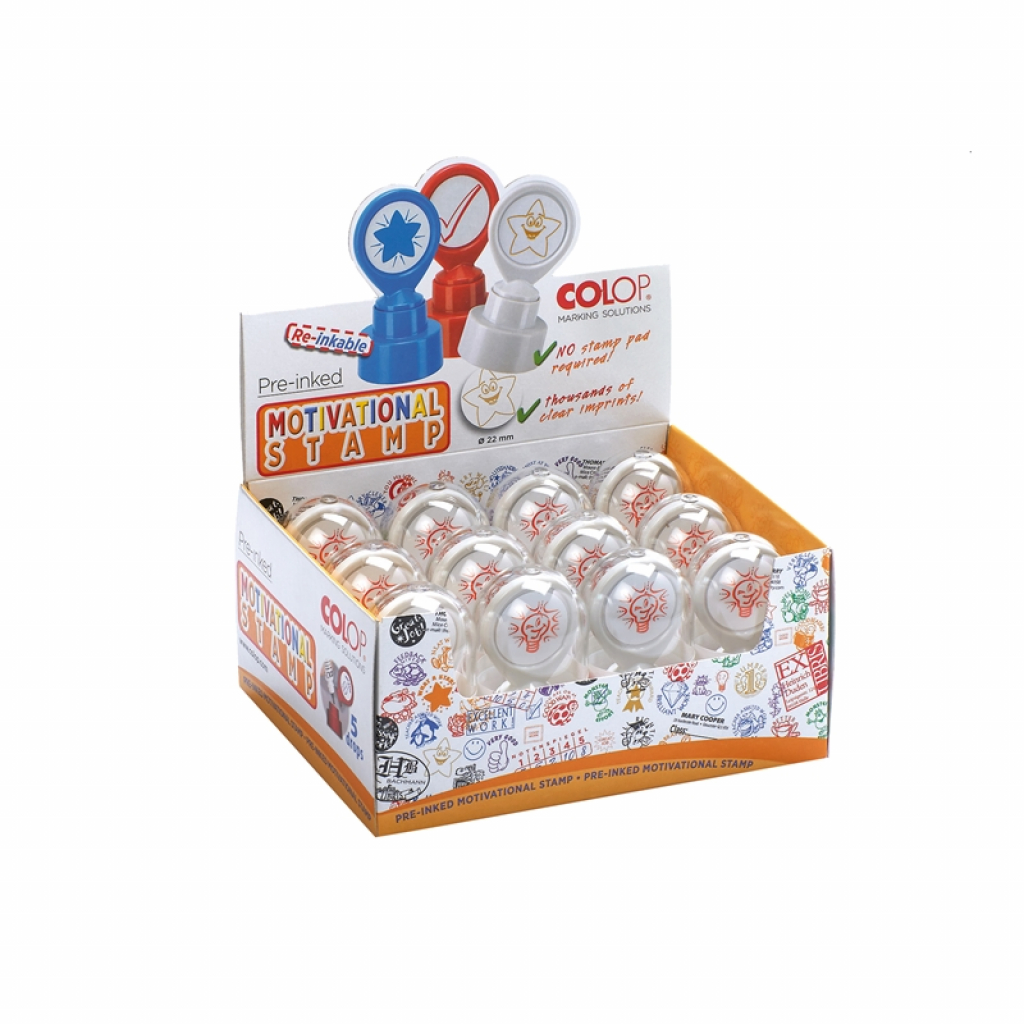 Colop Мотивационни печати, асорти, 12 броя в дисплейна ниска цена с бърза доставка - BestPC.BG