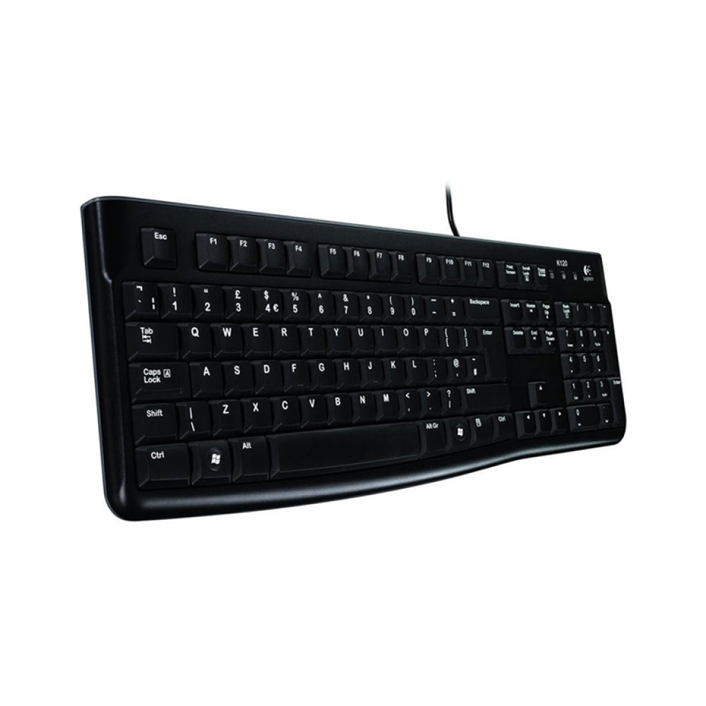 Logitech Клавиатура K120, USB, безшумна, чернана ниска цена с бърза доставка - BestPC.BG