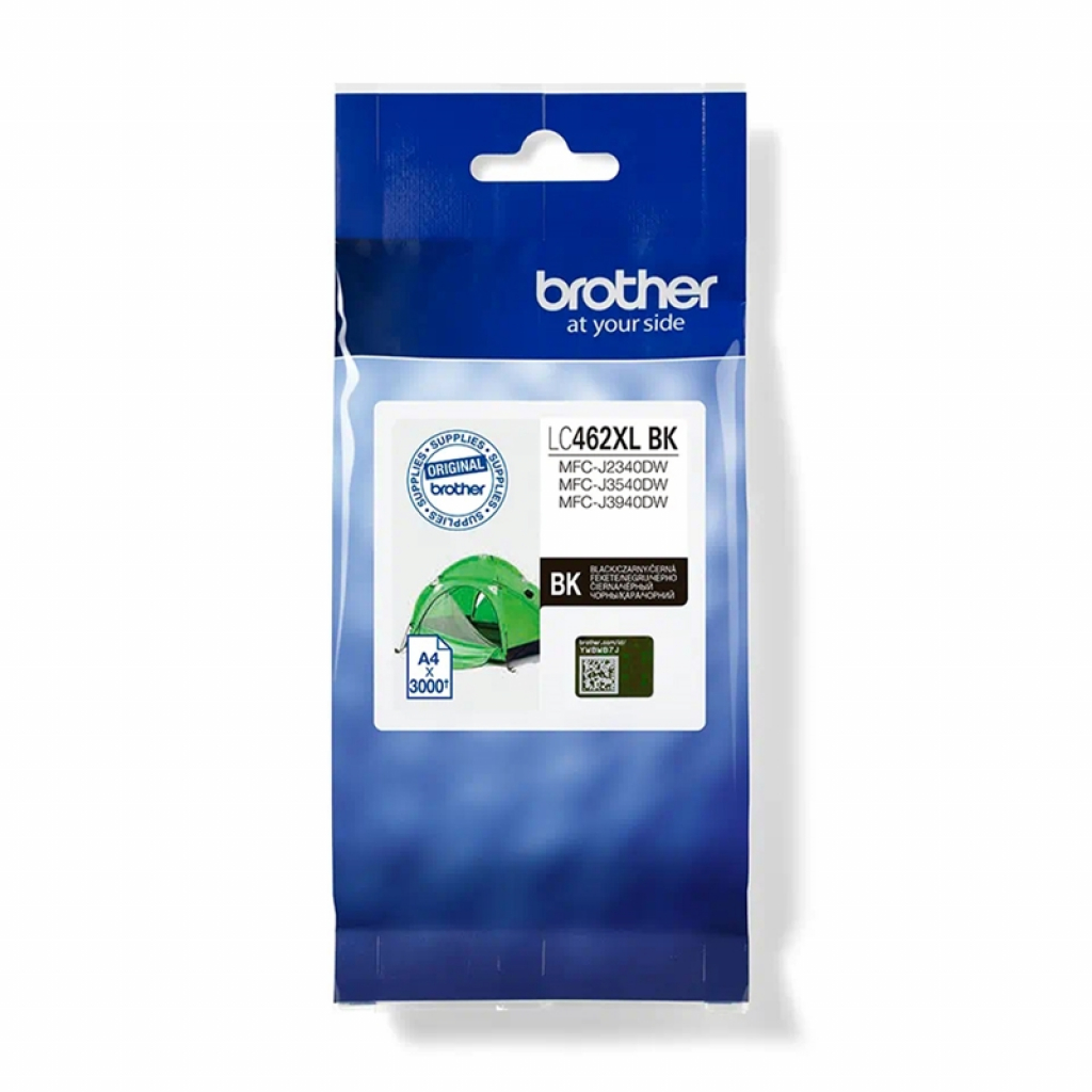 Касета с мастило Brother Патрон LC462XLBK, Black, 3000 страници-5%на ниска цена с бърза доставка - BestPC.BG